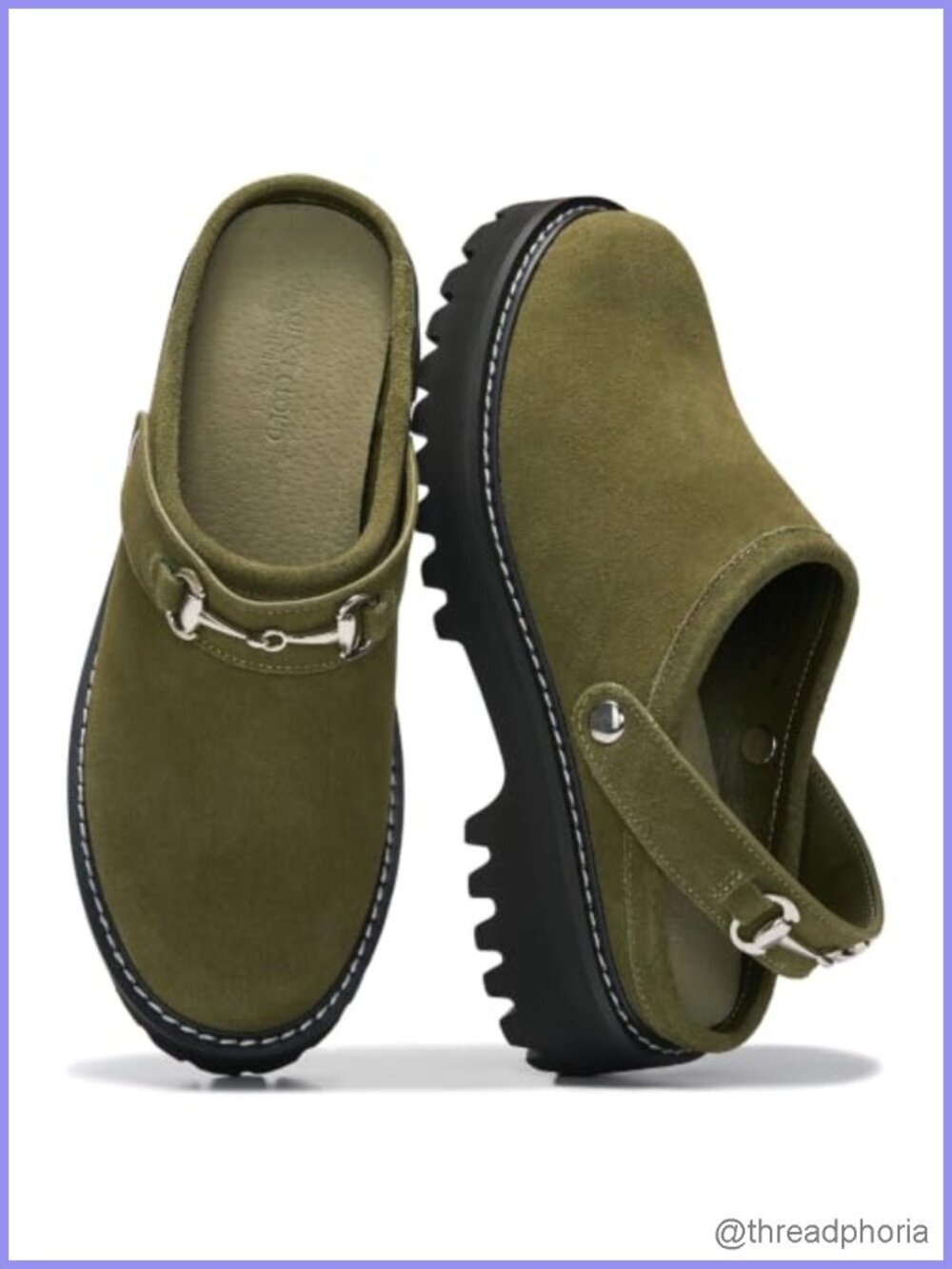 Genuine Leather Platform Slingback Mules for Women Non-Slip Comfort